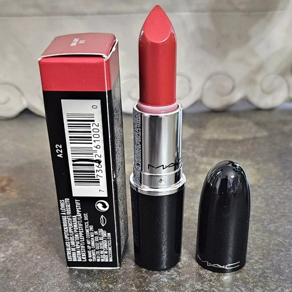 2 Tubes MAC Lustreglass Lipstick #510 LADY BUG Full Size .10 oz NIB! - Picture 4 of 4